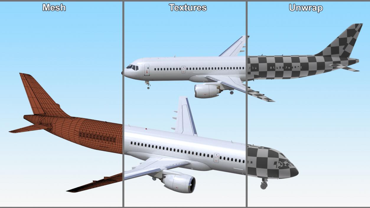 3D Single Aisle Airliner Rigged model