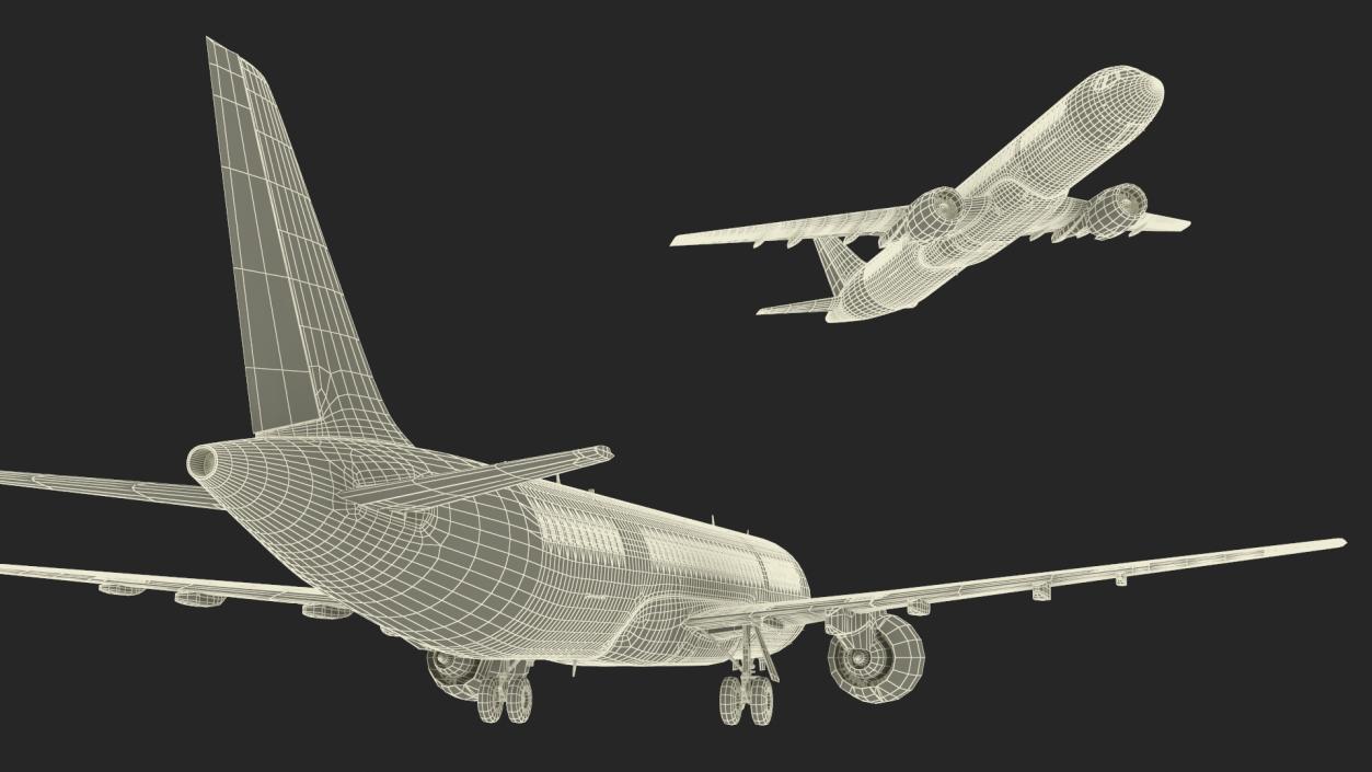 3D Single Aisle Airliner Rigged model