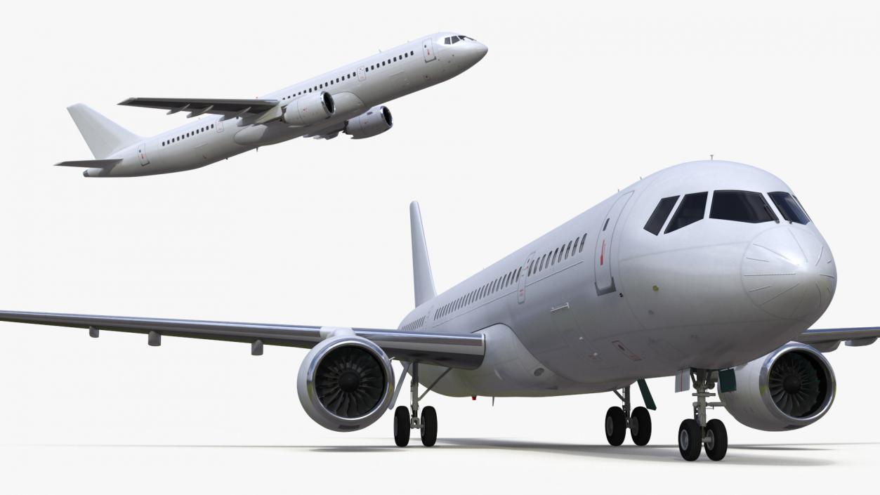 3D Single Aisle Airliner Rigged model