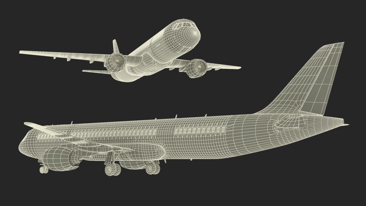 3D Single Aisle Airliner Rigged model