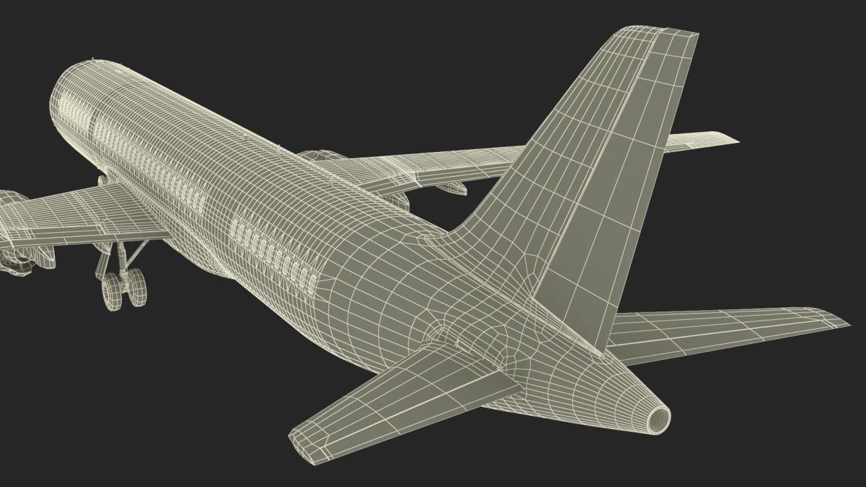 3D Single Aisle Airliner Rigged model