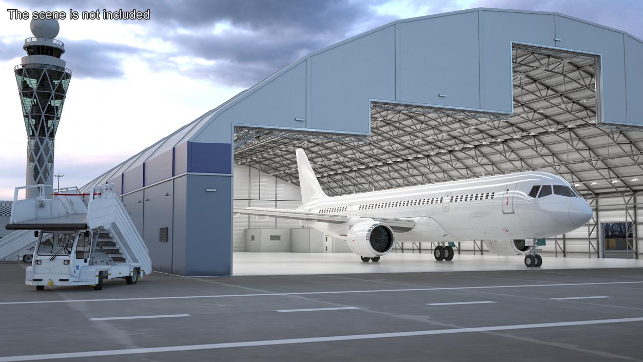 3D Single Aisle Airliner Rigged model