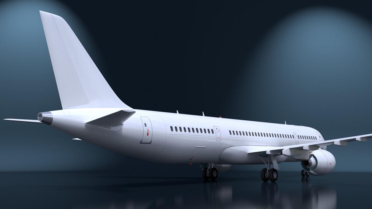 3D Single Aisle Airliner Rigged model