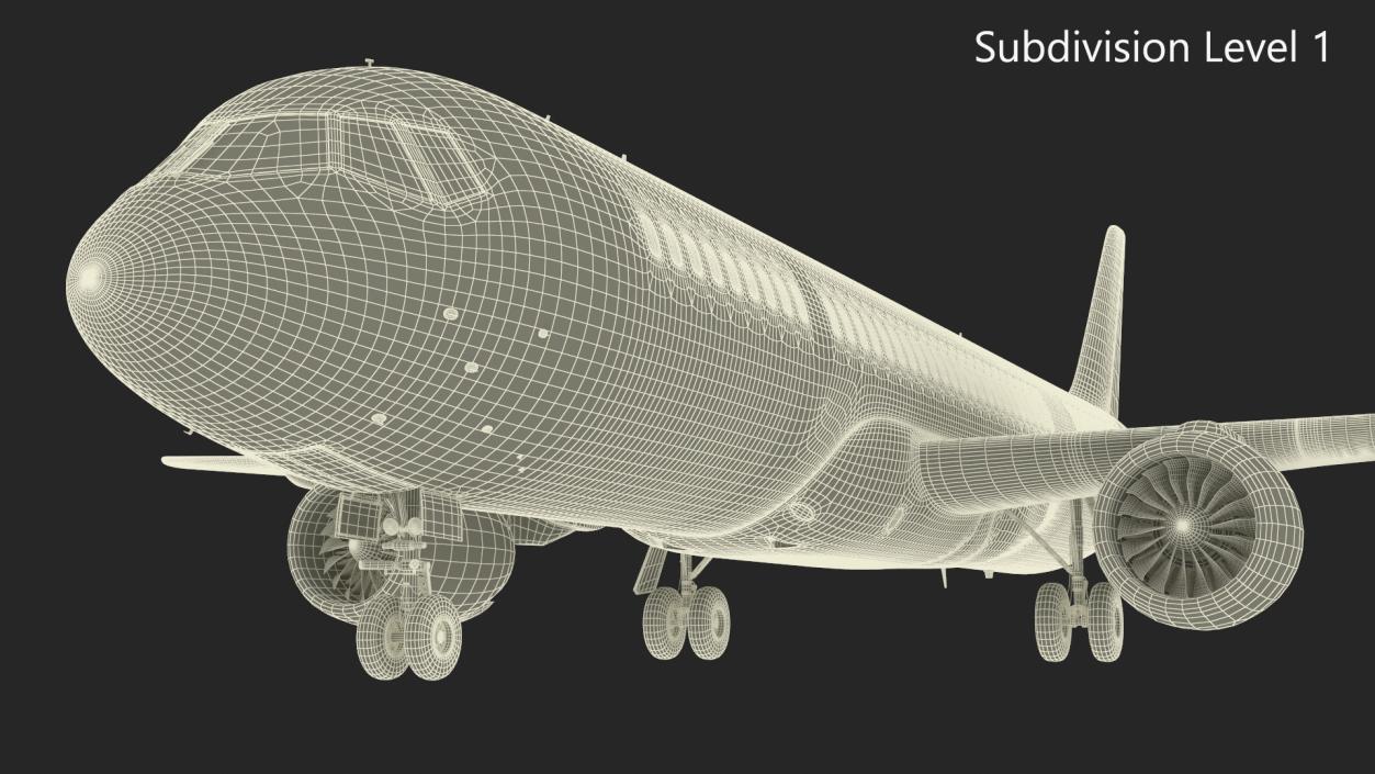 3D Single Aisle Airliner Rigged model