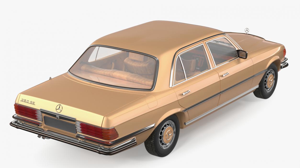 Mercedes Benz 350 SE Yellow 3D