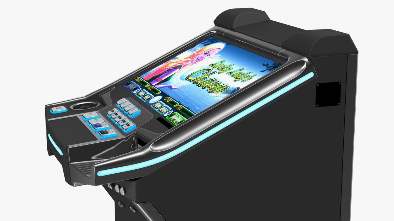 Casino Slot Machine Button Panel 3D