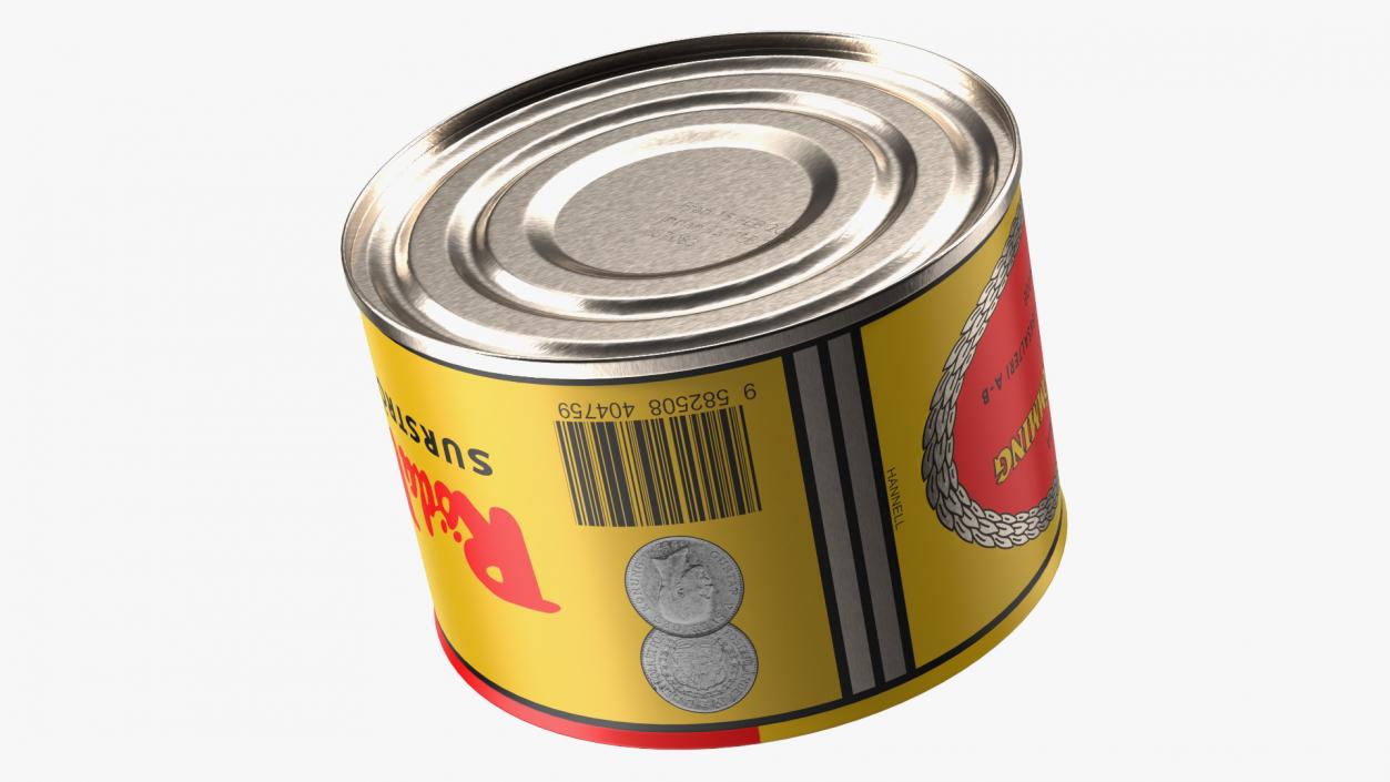 Cans of Surstromming with Can Opener Collection 3D