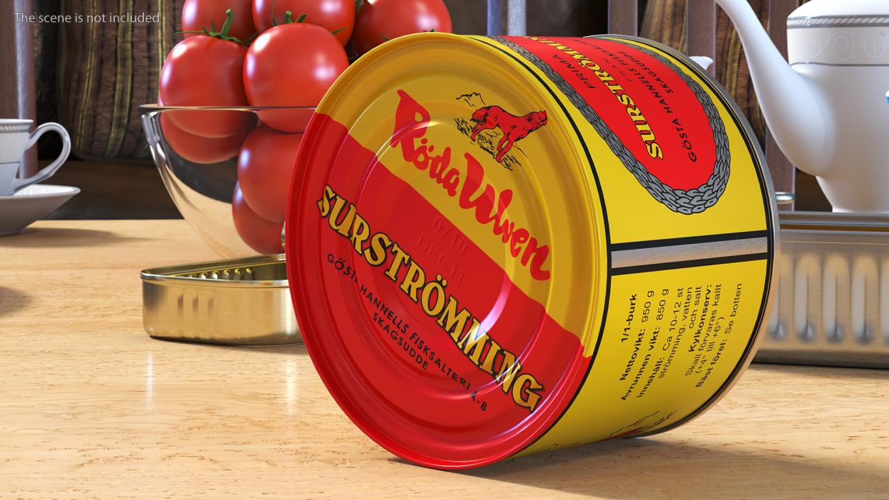 Cans of Surstromming with Can Opener Collection 3D