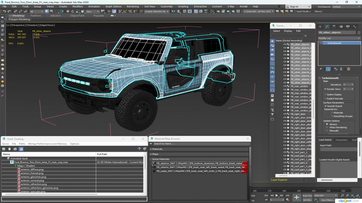 3D Ford Bronco Two Door Area 51 model