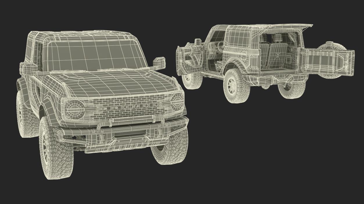 3D Ford Bronco Two Door Area 51 model