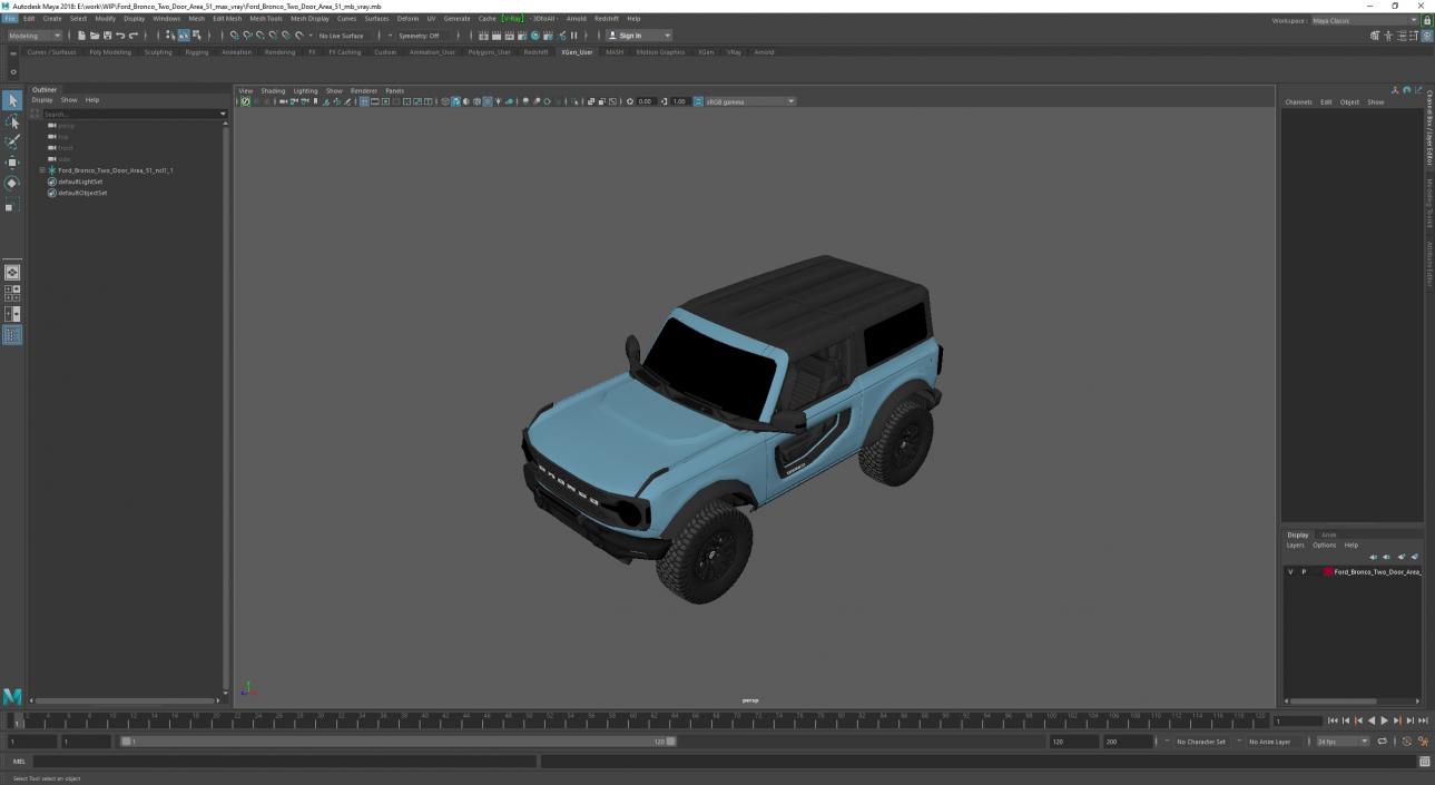 3D Ford Bronco Two Door Area 51 model