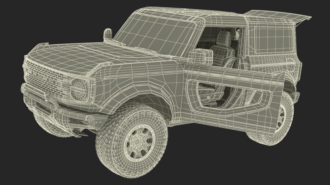 3D Ford Bronco Two Door Area 51 model