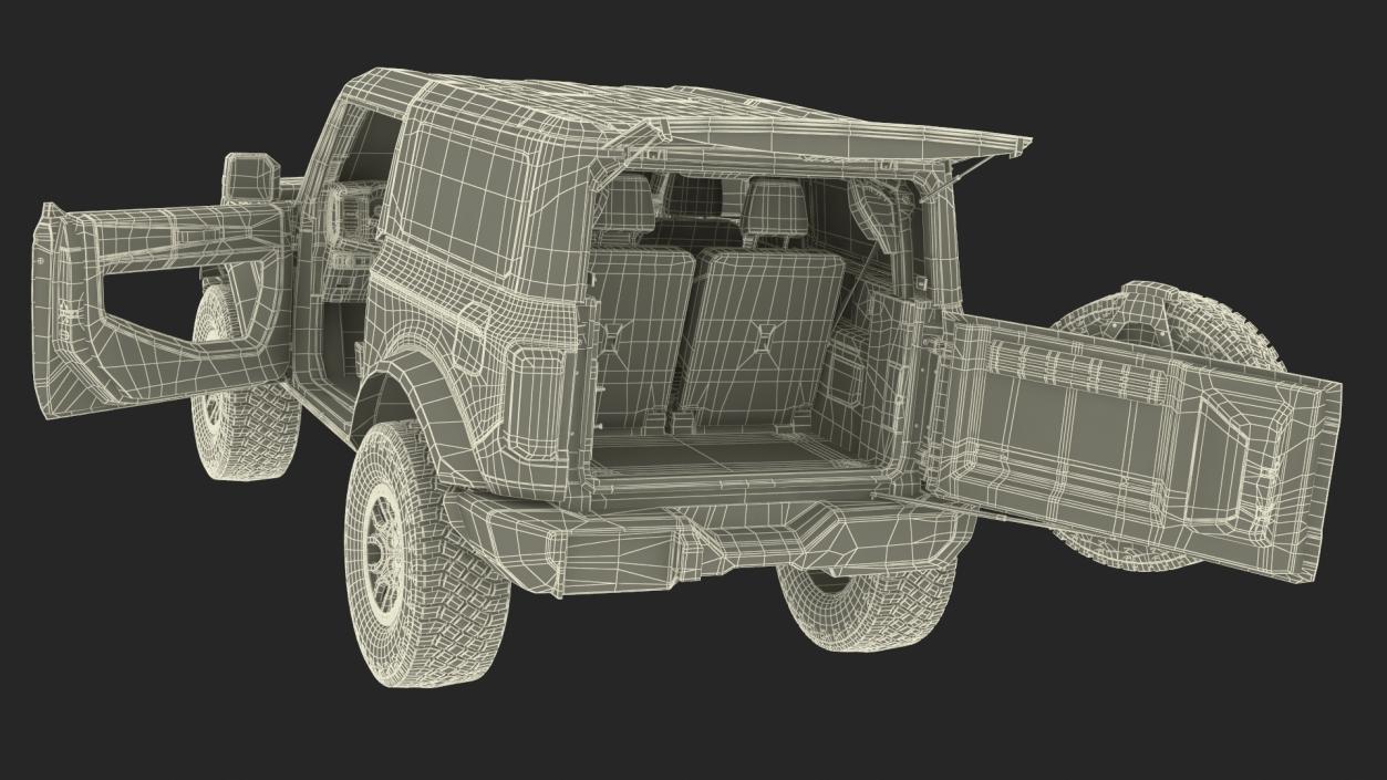 3D Ford Bronco Two Door Area 51 model