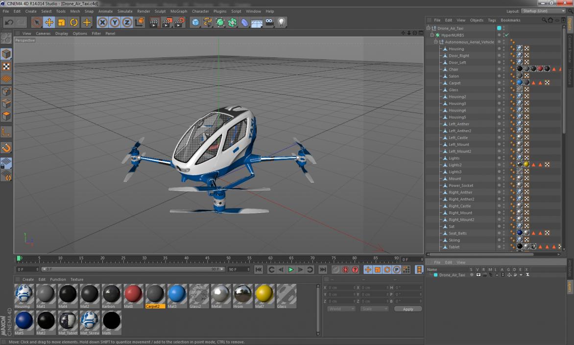 Drone Air Taxi 3D model