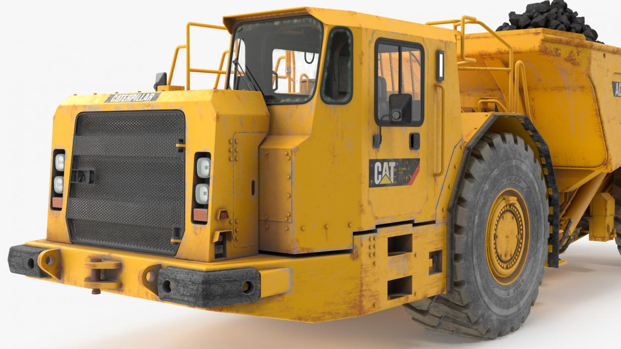 Caterpillar AD45B Mining Truck With Coal Rigged 3D