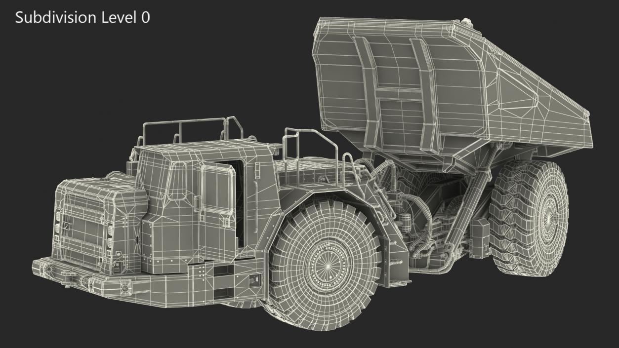 Caterpillar AD45B Mining Truck With Coal Rigged 3D