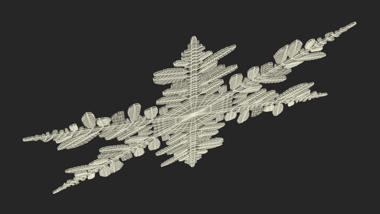 3D Detailed Snowflake model