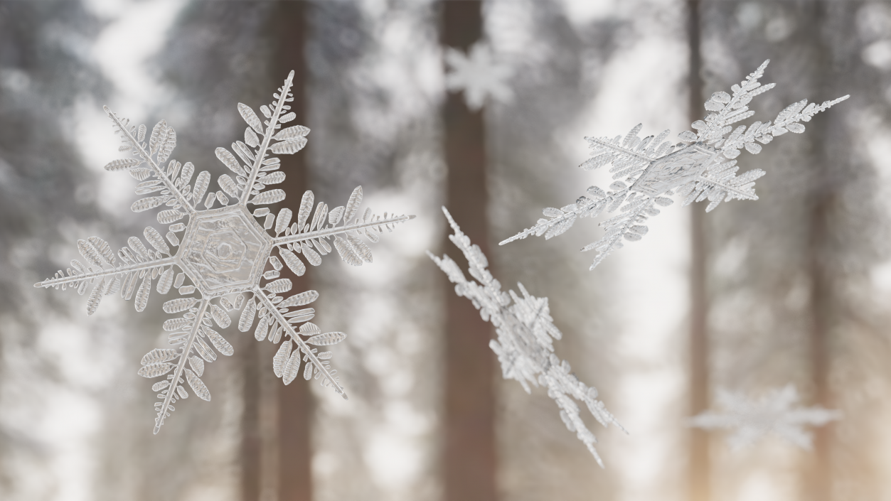 3D Detailed Snowflake model