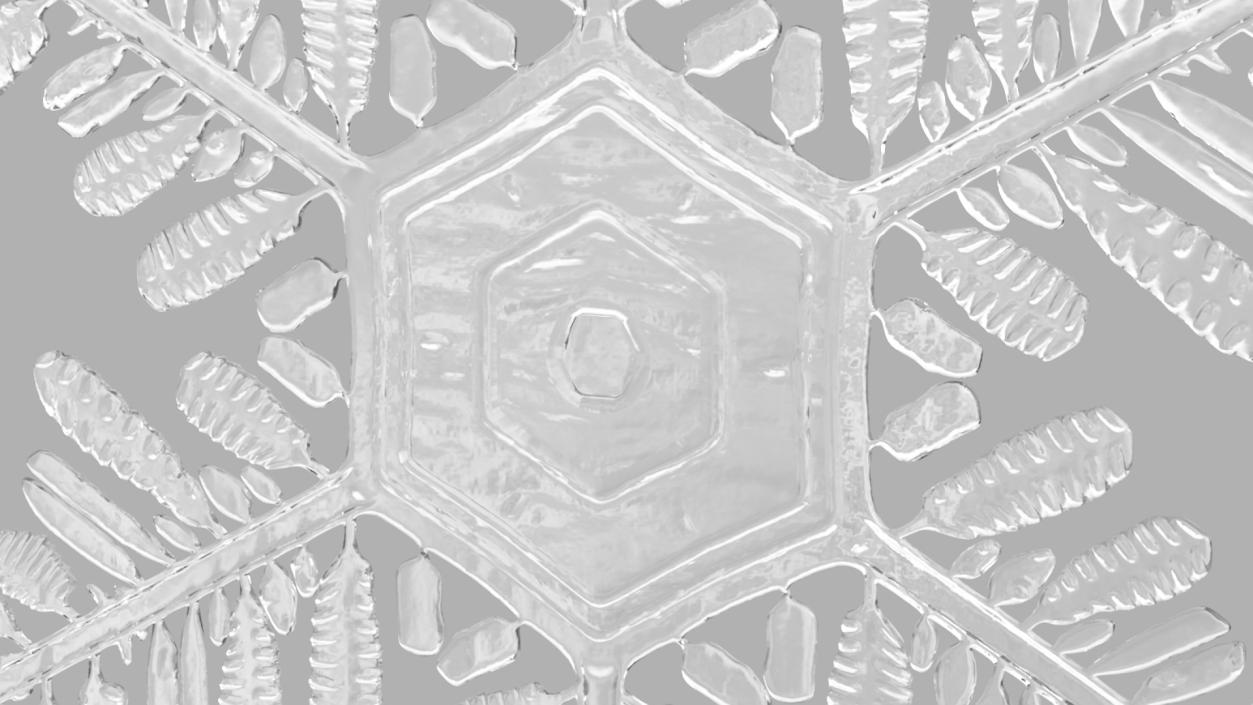 3D Detailed Snowflake model