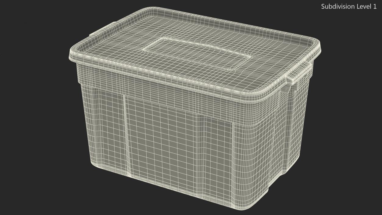 Polyethylene Storage Bin 25 Gallon 3D model