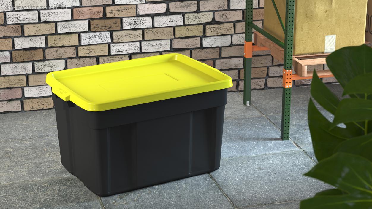 Polyethylene Storage Bin 25 Gallon 3D model