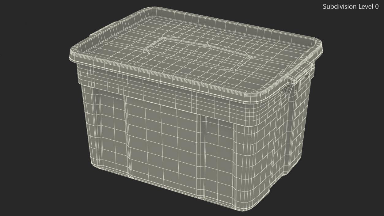 Polyethylene Storage Bin 25 Gallon 3D model