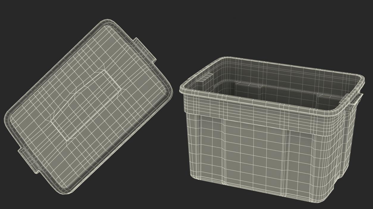 Polyethylene Storage Bin 25 Gallon 3D model