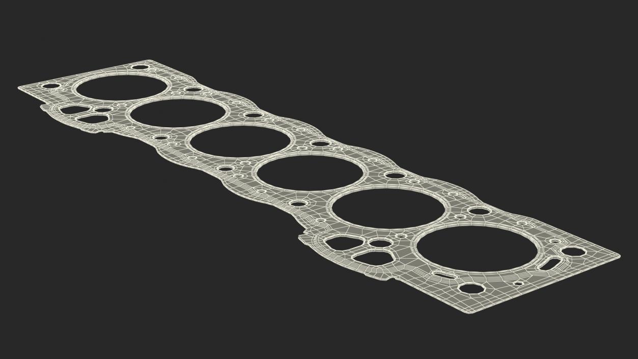 3D Head Gasket 6 Cylinder 1GFE Brass model