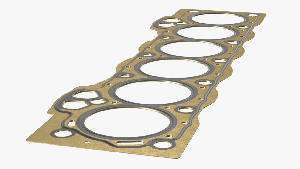 3D Head Gasket 6 Cylinder 1GFE Brass model