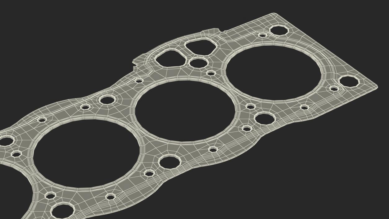 3D Head Gasket 6 Cylinder 1GFE Brass model