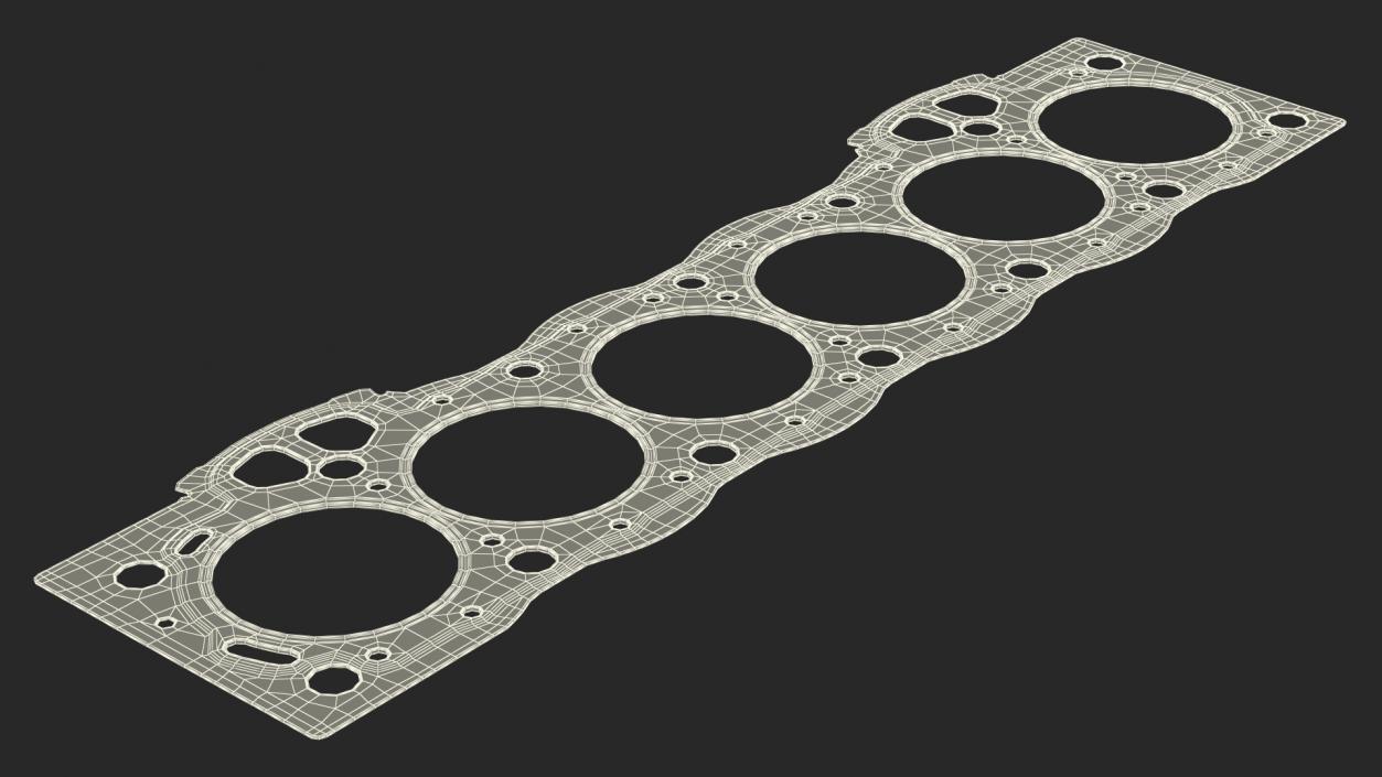 3D Head Gasket 6 Cylinder 1GFE Brass model