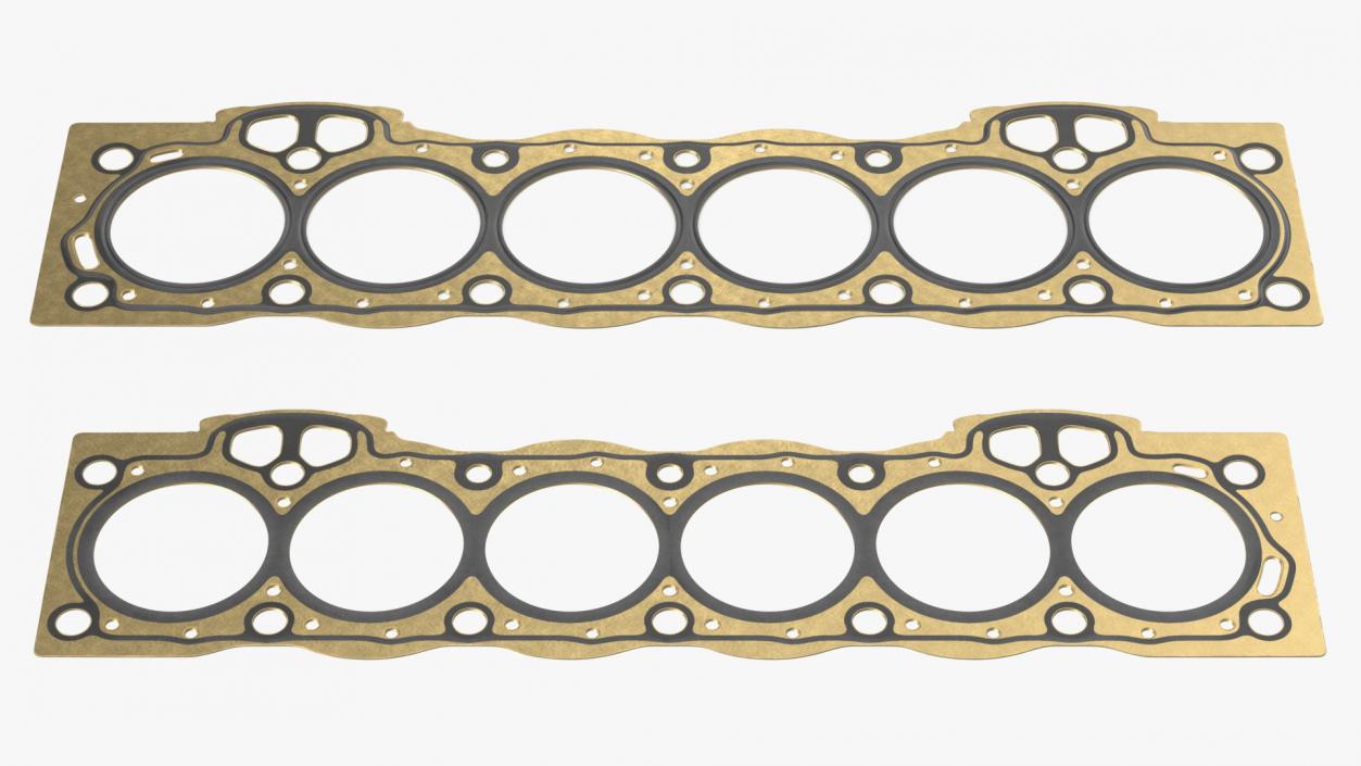 3D Head Gasket 6 Cylinder 1GFE Brass model