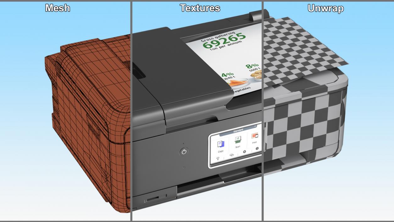 3D Inkjet Printer 4-In-One model