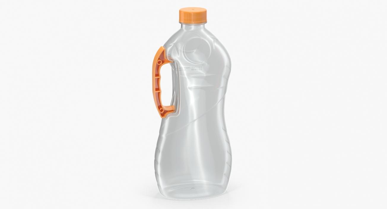 3D Empty Plastic Package Bottle model