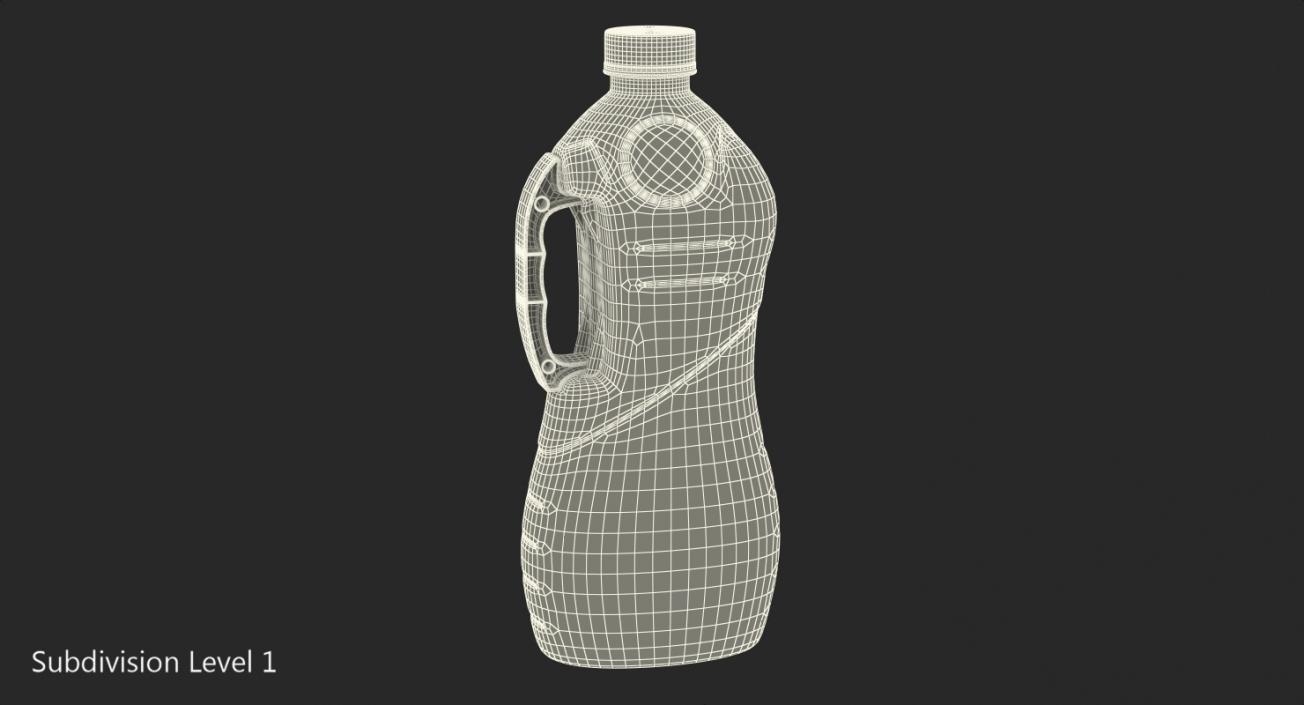 3D Empty Plastic Package Bottle model