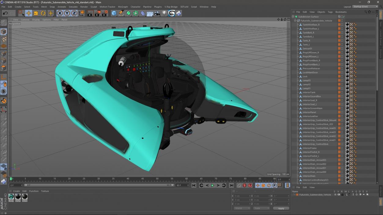 3D model Futuristic Submersible Vehicle