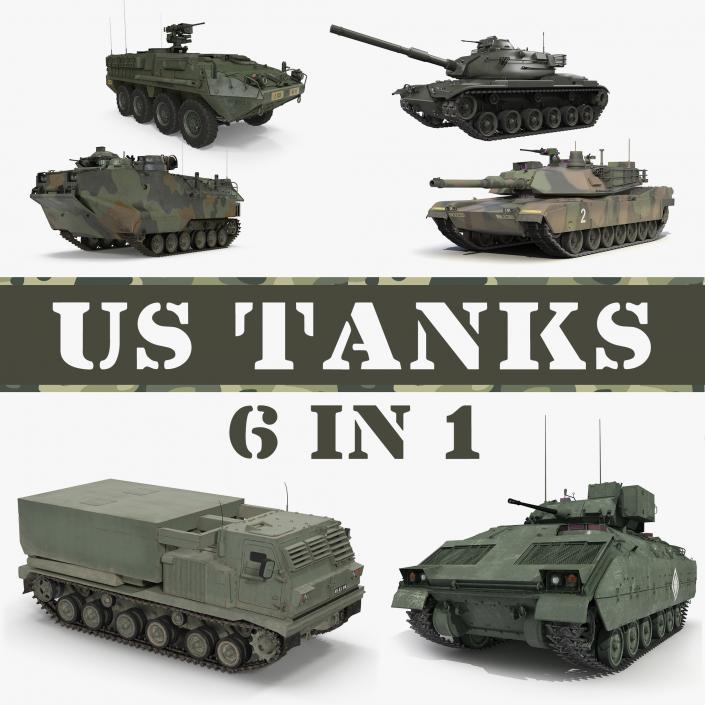 US Tanks Collection 3D model