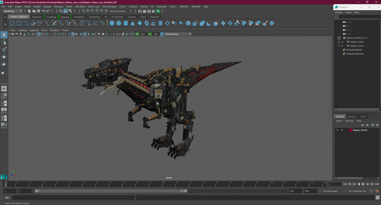 Raptor Robot 3D