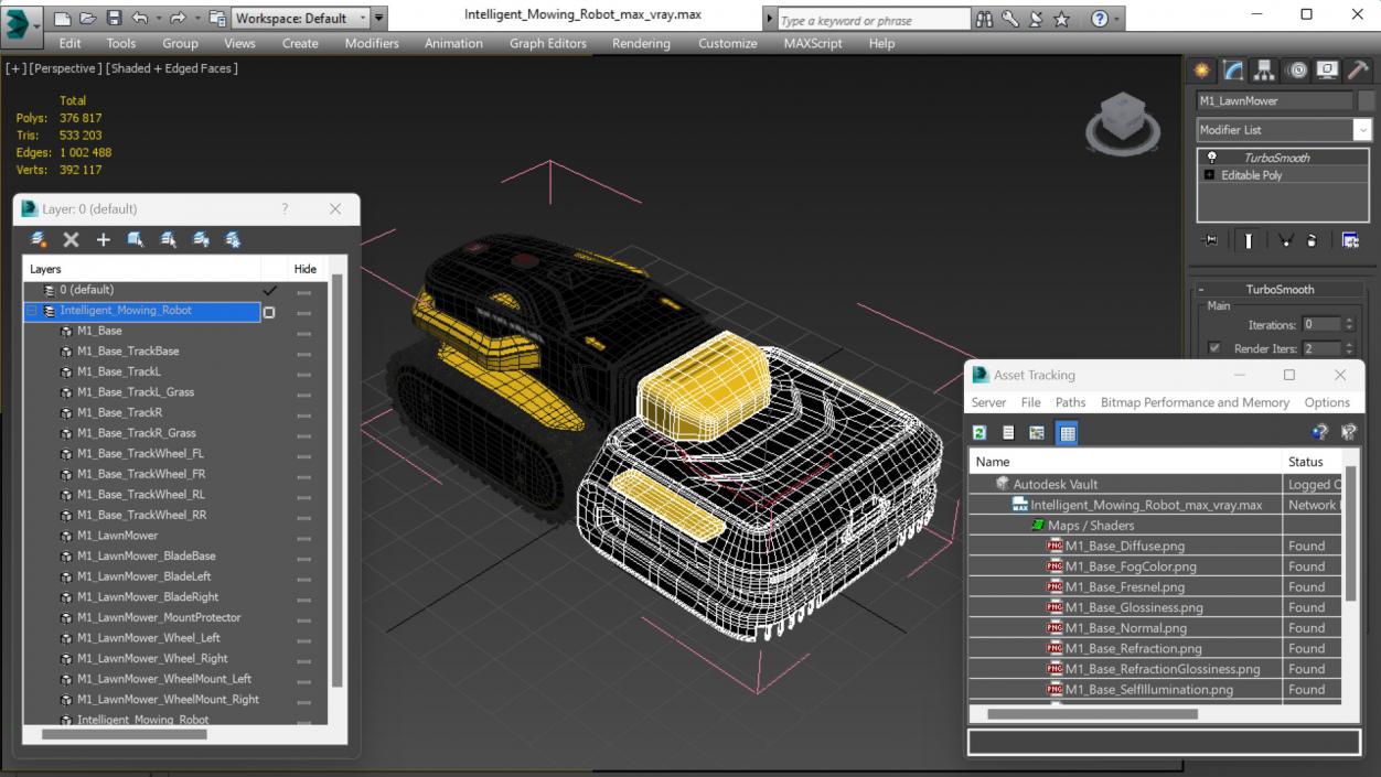 Intelligent Mowing Robot 3D model