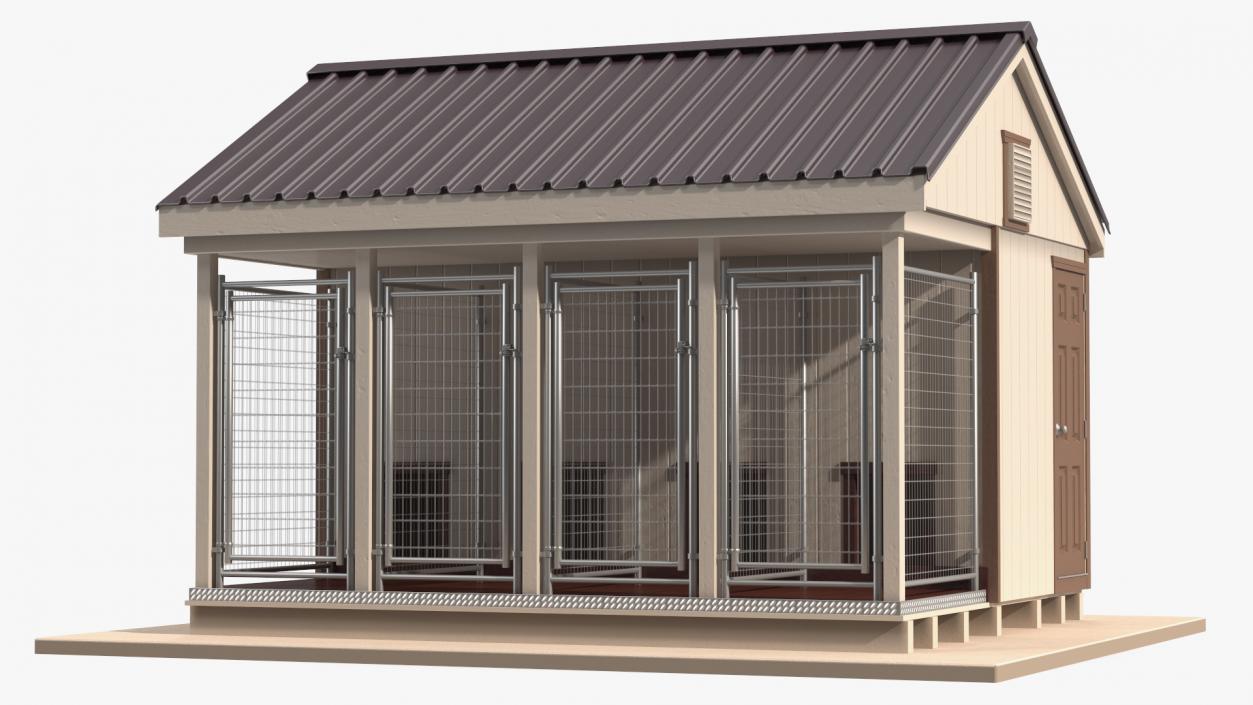 3D Commercial Dog Kennel