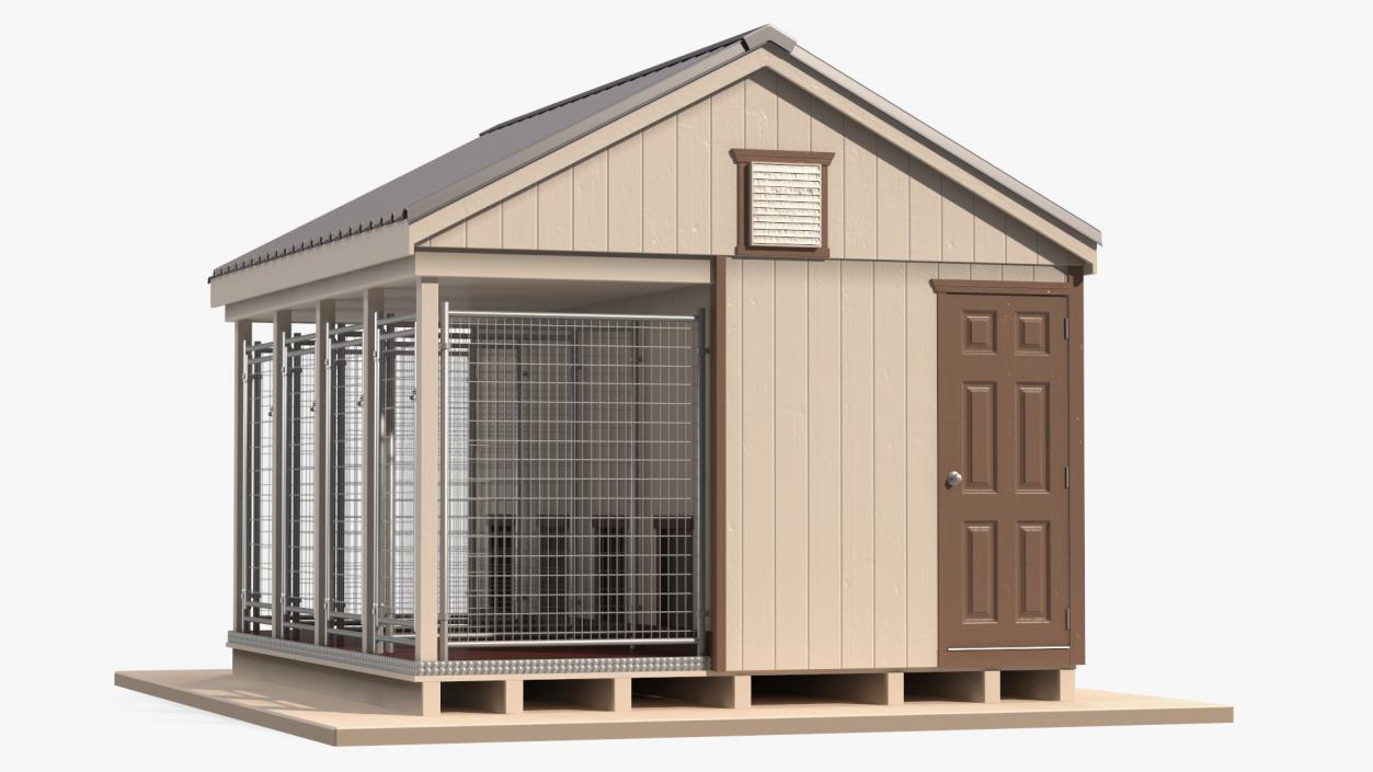 3D Commercial Dog Kennel