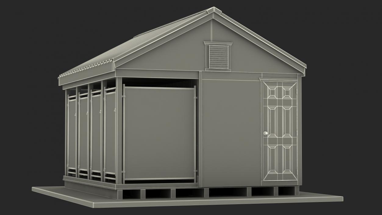 3D Commercial Dog Kennel