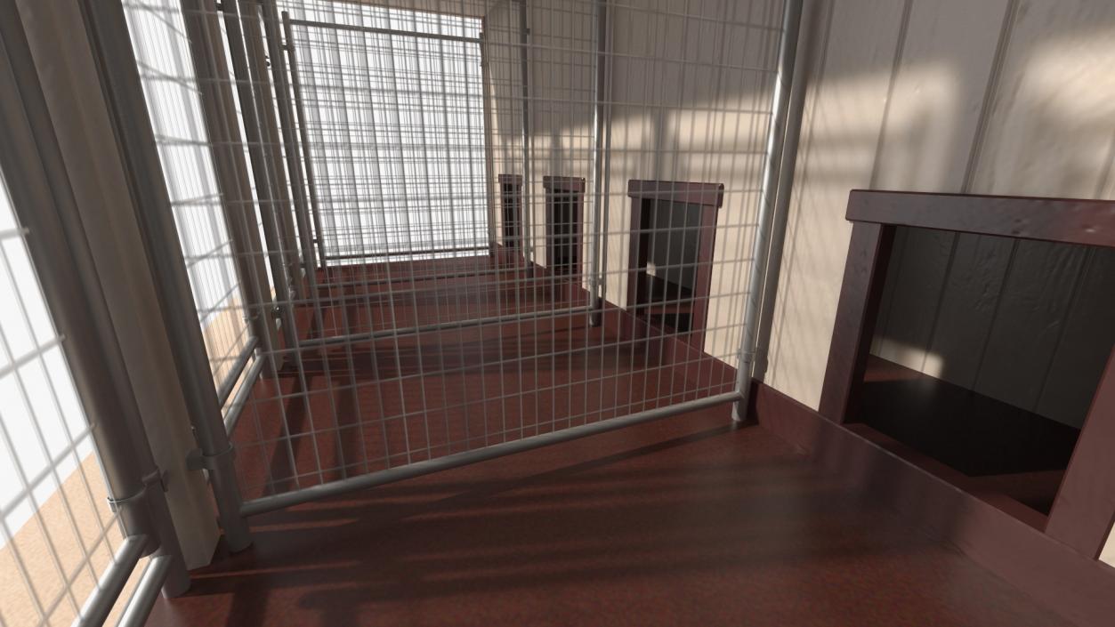 3D Commercial Dog Kennel