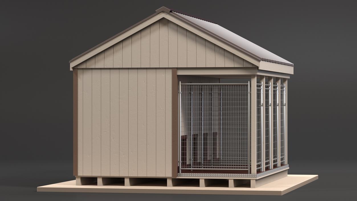 3D Commercial Dog Kennel