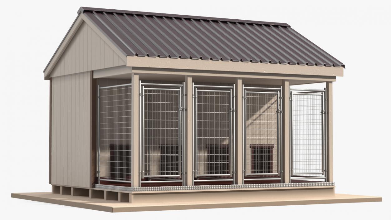 3D Commercial Dog Kennel