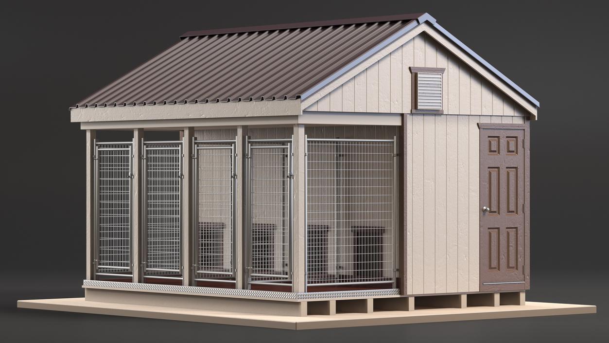 3D Commercial Dog Kennel