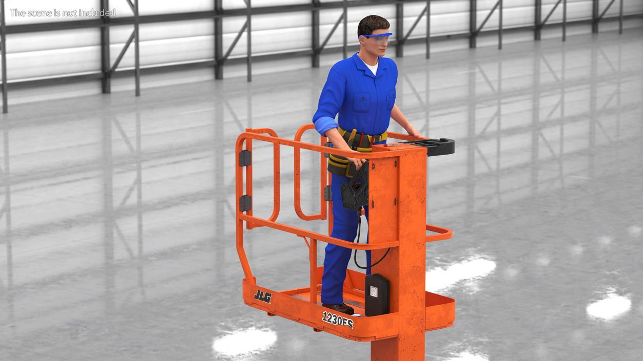 3D Electrician with JLG 1230ES Vertical Mast Lift