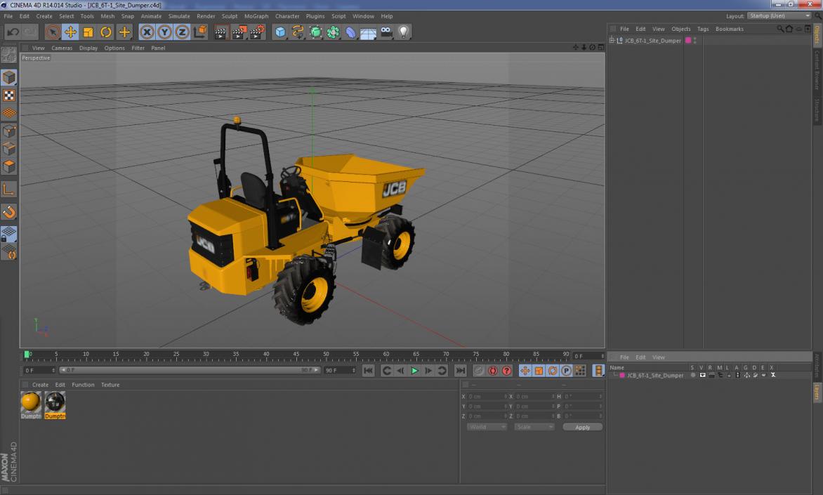 3D model JCB 6T-1 Site Dumper