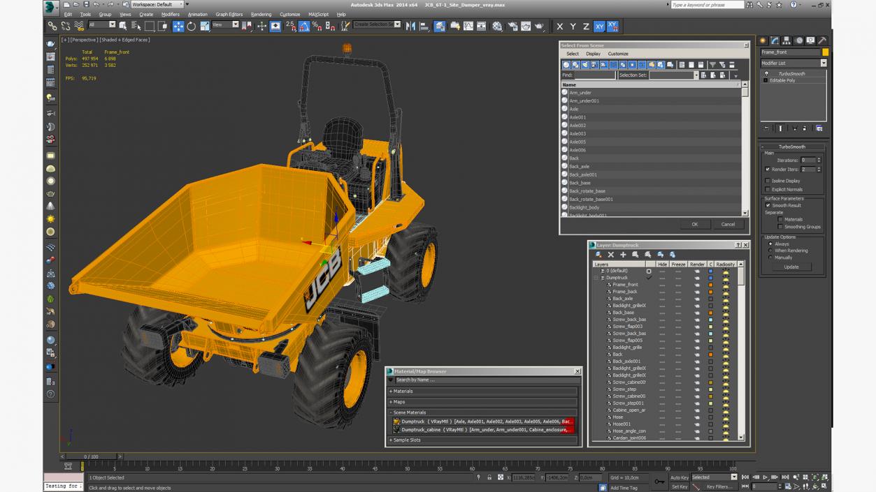 3D model JCB 6T-1 Site Dumper