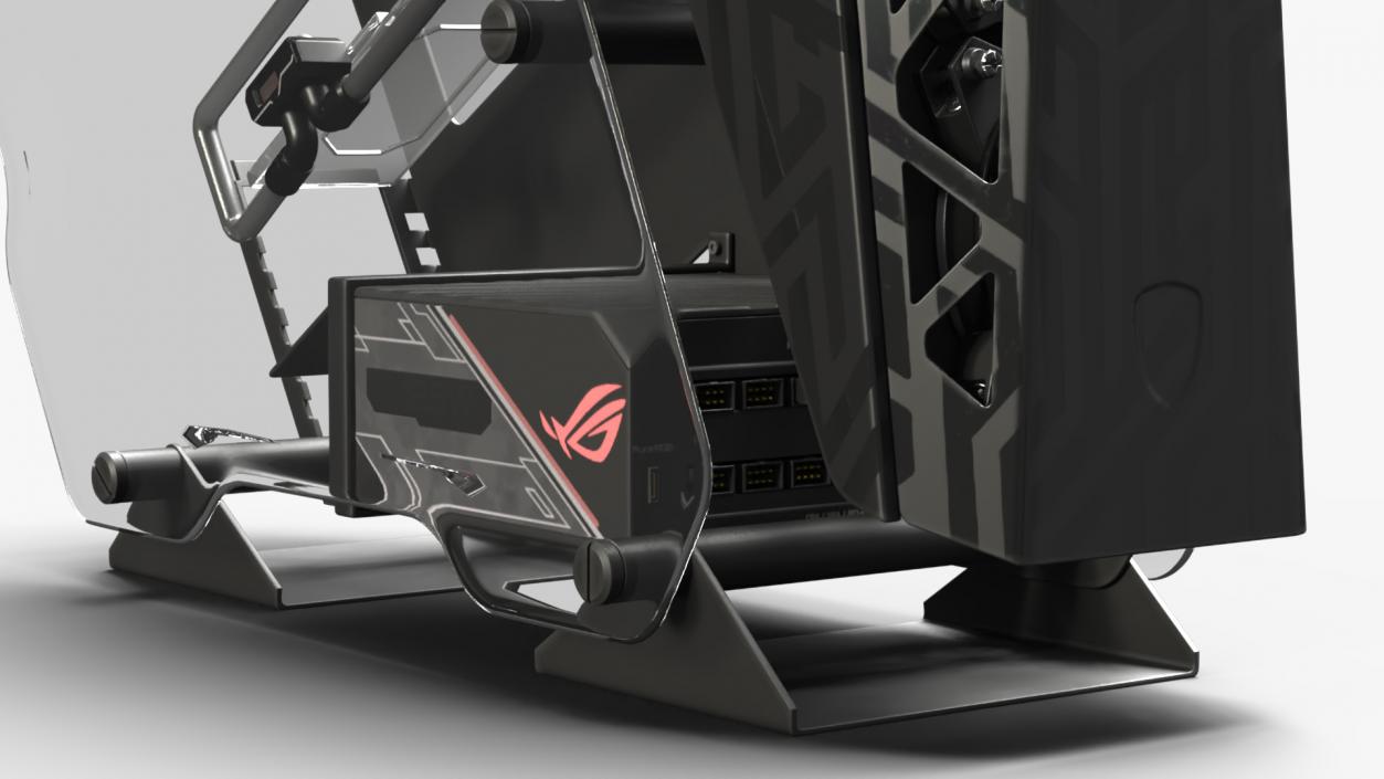 Modern Gaming PC Case Empty 2 3D model